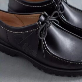 Mens Walla Yukoner Black Leather Wallabees