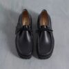 Mens Walla Yukoner Black Leather Wallabees Mens Walla Yukoner Black Leather Wallabees