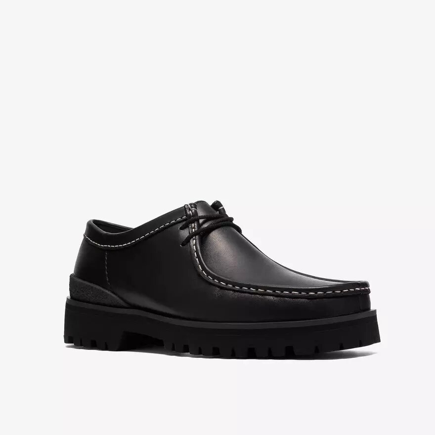 Mens Walla Yukoner Black Leather Wallabees Mens Walla Yukoner Black Leather Wallabees