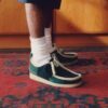 Mens Wallabee Blue/Green Stripe