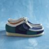 Mens Wallabee Blue/Green Stripe