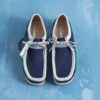 Mens Wallabee Blue/Green Stripe