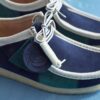 Mens Wallabee Blue/Green Stripe