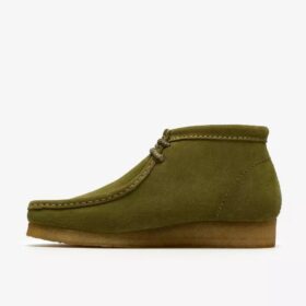 Mens Wallabee Boot Green Suede Wallabees