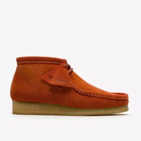 Mens Wallabee Boot Orange Suede Wallabees