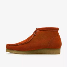 Mens Wallabee Boot Orange Suede Wallabees