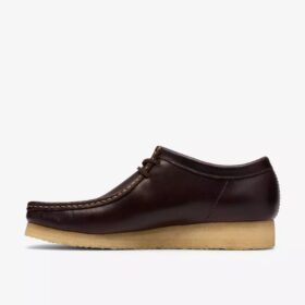 Mens Wallabee Dark Brown Leather Wallabees