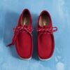 Mens Wallabee Deep Red Suede