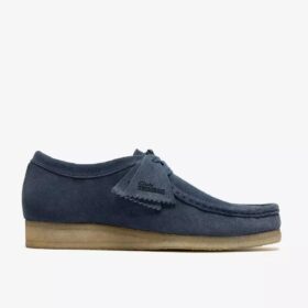 Mens Wallabee Denim Blue Suede