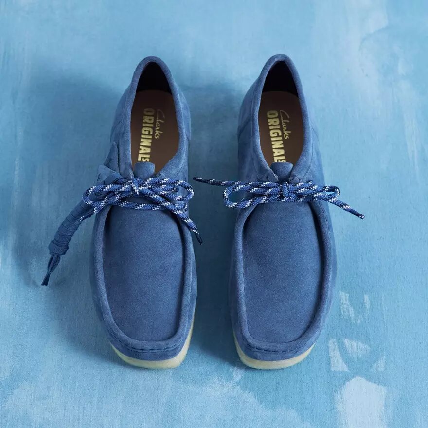 Mens Wallabee Denim Blue Suede Mens Wallabee Denim Blue Suede