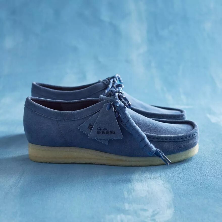 Mens Wallabee Denim Blue Suede Mens Wallabee Denim Blue Suede