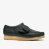 Mens Wallabee Rb Dark Green Leather Wallabees
