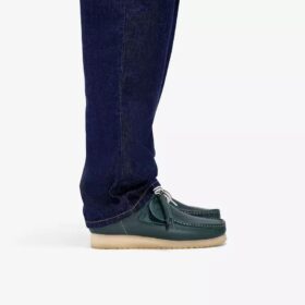 Mens Wallabee Rb Dark Green Leather Wallabees