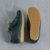 Mens Wallabee Rb Dark Green Leather Wallabees