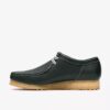 Mens Wallabee Rb Dark Green Leather Wallabees