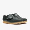 Mens Wallabee Rb Dark Green Leather Wallabees
