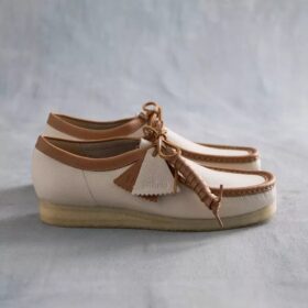 Mens Wallabee White Combination Leather