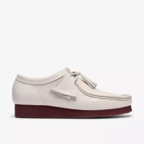 Mens Wallabee White Leather