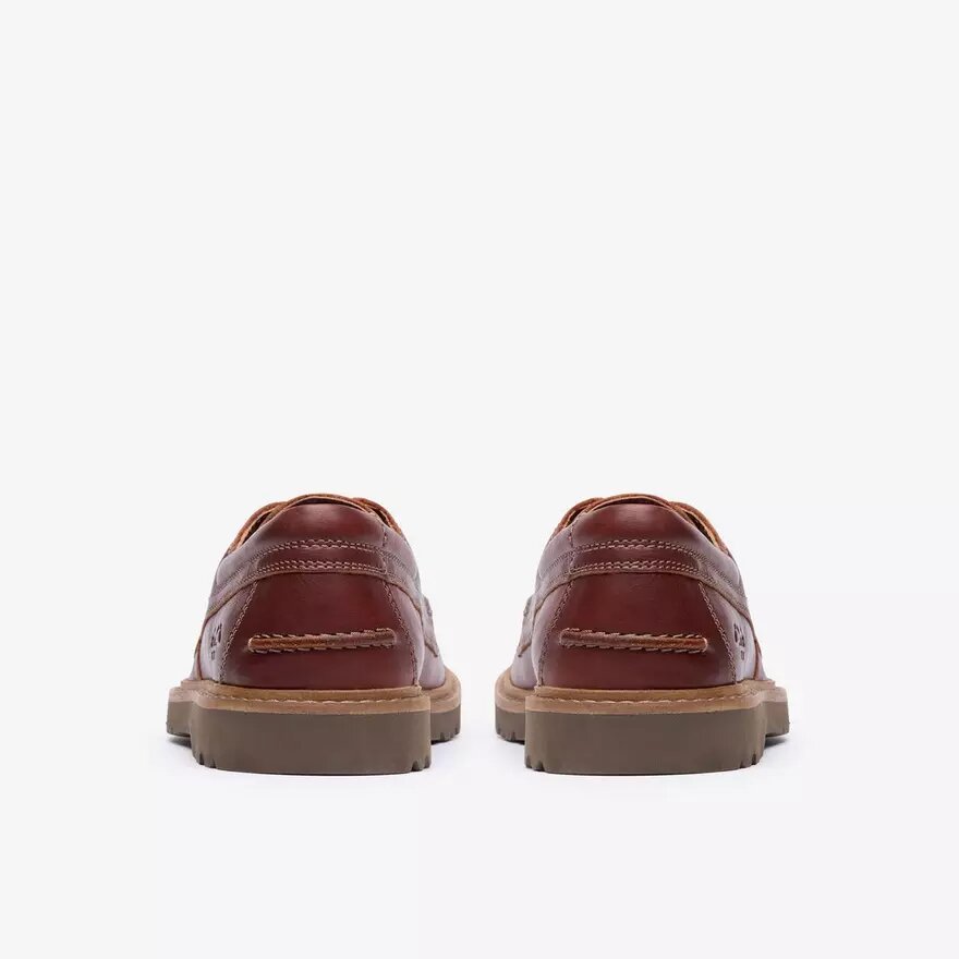 Mens Weltridge Moc Dark Tan Leather Boat Shoe Mens Weltridge Moc Dark Tan Leather Boat Shoe