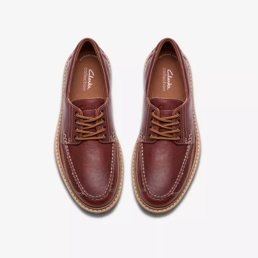 Mens Weltridge Moc Dark Tan Leather Boat Shoe Mens Weltridge Moc Dark Tan Leather Boat Shoe