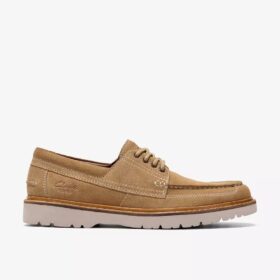 Mens Weltridge Moc Sand Suede Boat Shoe