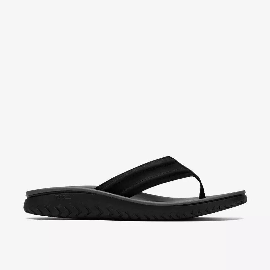 Mens Wesley Surf Black Leather Flip Flop Mens Wesley Surf Black Leather Flip Flop