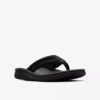 Mens Wesley Surf Black Leather Flip Flop Mens Wesley Surf Black Leather Flip Flop