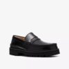 Mens Yukoner Penny Black Leather Loafers Mens Yukoner Penny Black Leather Loafers