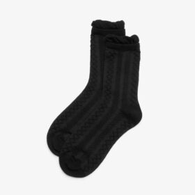 Ruffle Crew Black Socks Ruffle Crew Black Socks