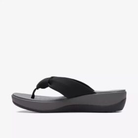 Women’s Arla Glison Black Fabriccloudsteppers™ Flip Flops