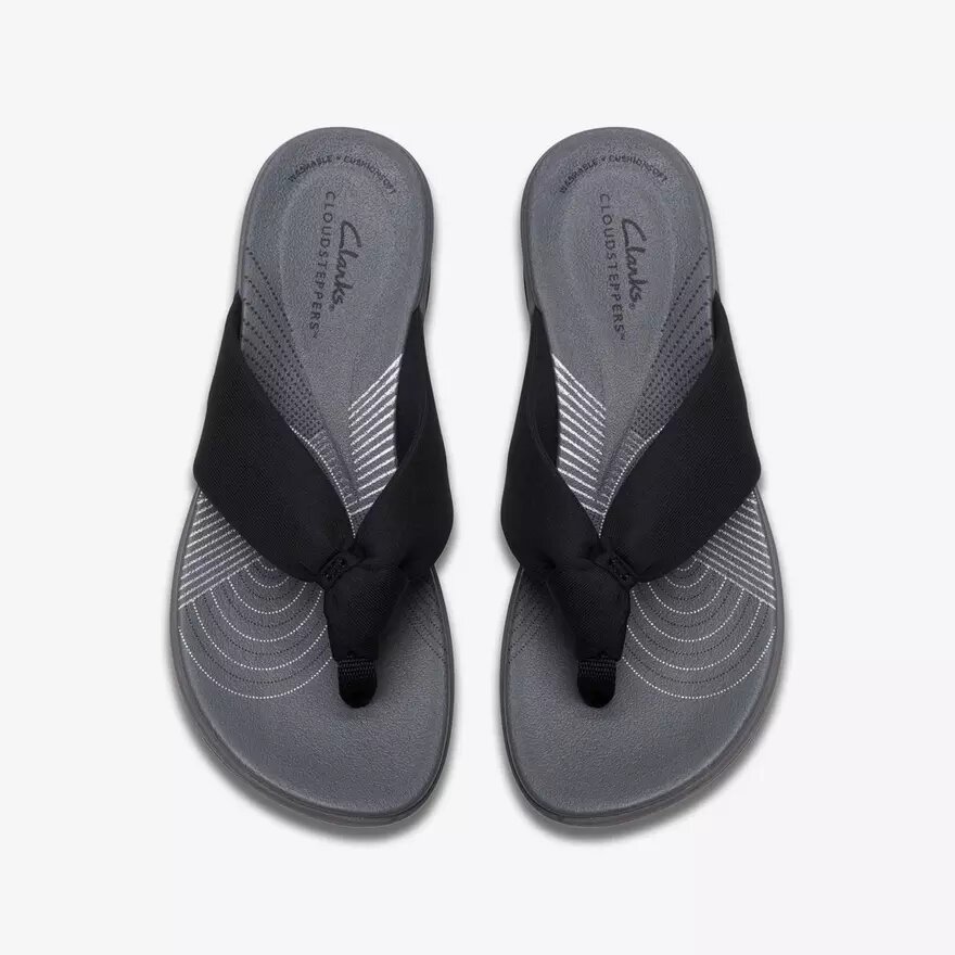Women’s Arla Glison Black Fabriccloudsteppers™ Flip Flops Women’s Arla Glison Black Fabriccloudsteppers™ Flip Flops