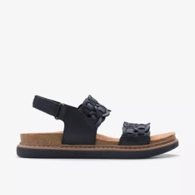 Women’s Arwell Glide Black Combination Flat Sandals