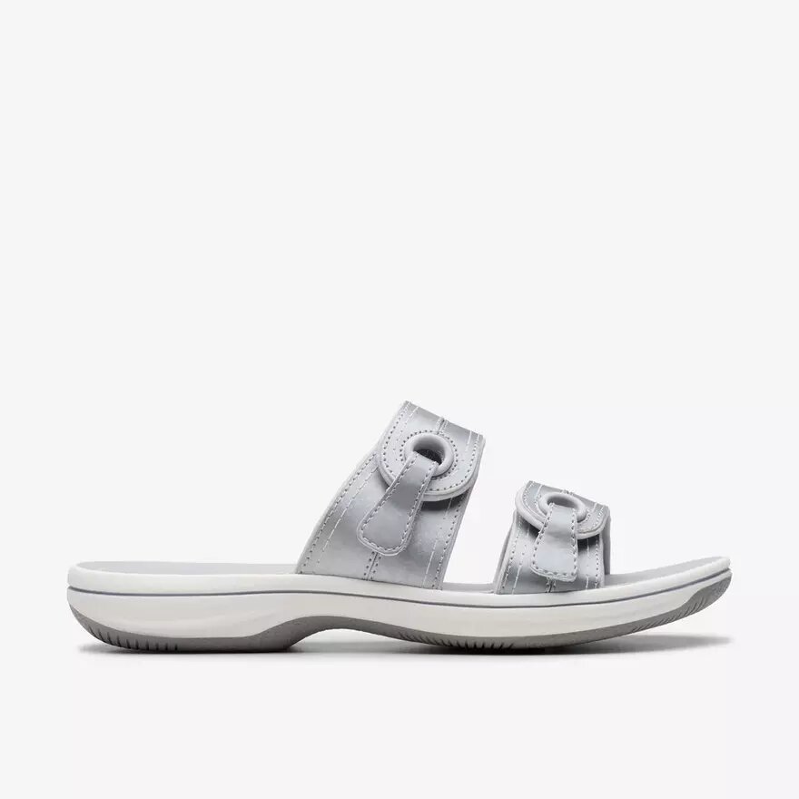 Women’s Breeze Maye Silver Flat Cloudsteppers™ Sandals Women’s Breeze Maye Silver Flat Cloudsteppers™ Sandals