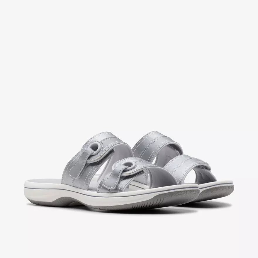 Women’s Breeze Maye Silver Flat Cloudsteppers™ Sandals Women’s Breeze Maye Silver Flat Cloudsteppers™ Sandals
