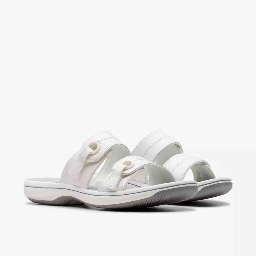 Women’s Breeze Maye White Cloudsteppers™ Slide Sandals Women’s Breeze Maye White Cloudsteppers™ Slide Sandals