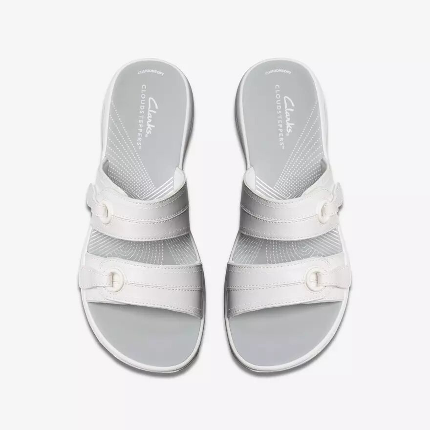 Women’s Breeze Maye White Cloudsteppers™ Slide Sandals Women’s Breeze Maye White Cloudsteppers™ Slide Sandals