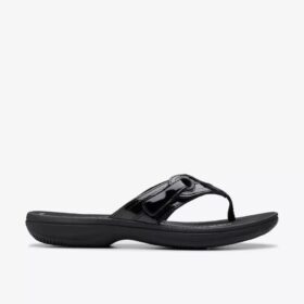 Women’s Breeze Reyna Black Patent Cloudsteppers™ Flip Flops