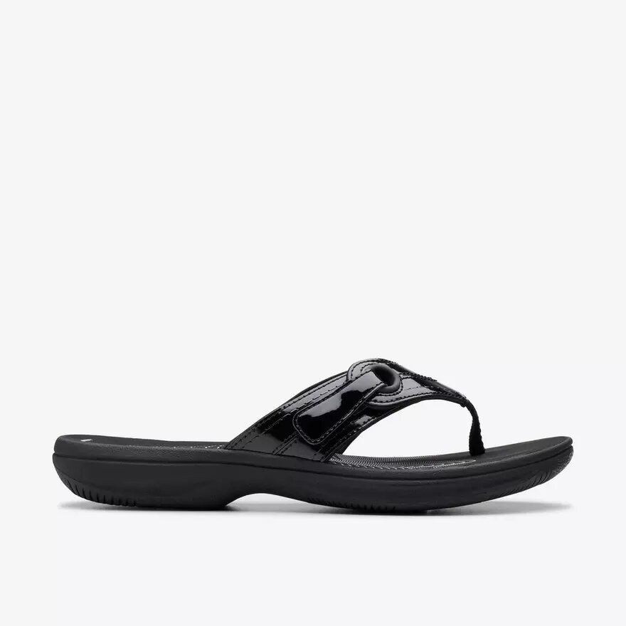 Women’s Breeze Reyna Black Patent Cloudsteppers™ Flip Flops Women’s Breeze Reyna Black Patent Cloudsteppers™ Flip Flops