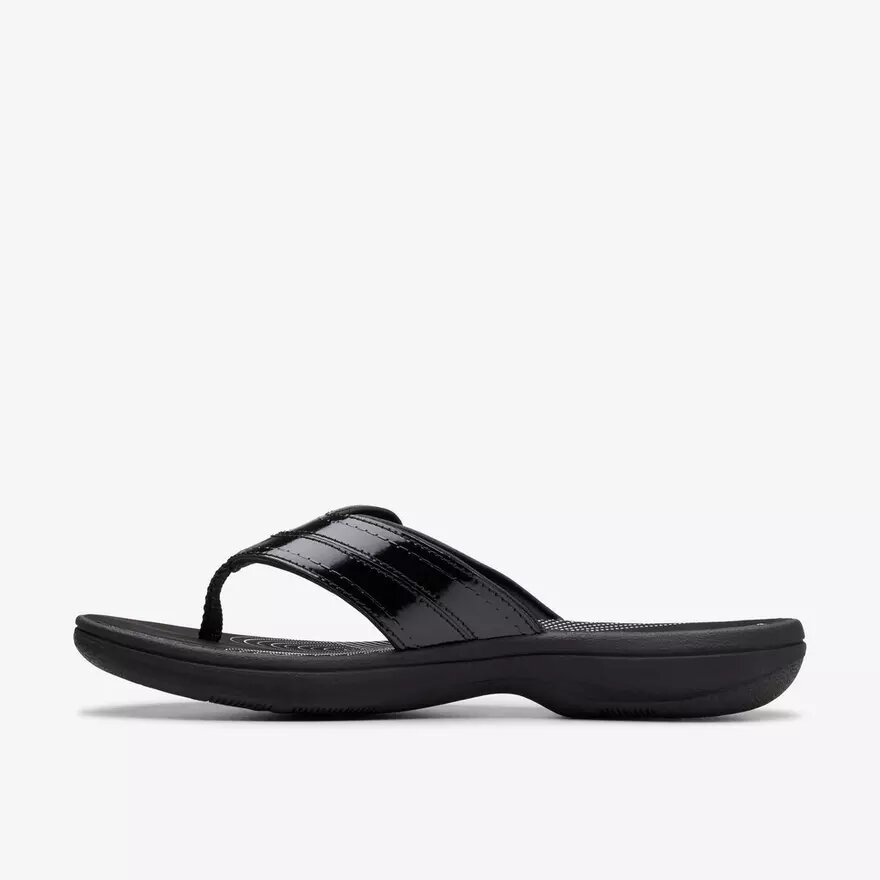 Women’s Breeze Reyna Black Patent Cloudsteppers™ Flip Flops Women’s Breeze Reyna Black Patent Cloudsteppers™ Flip Flops