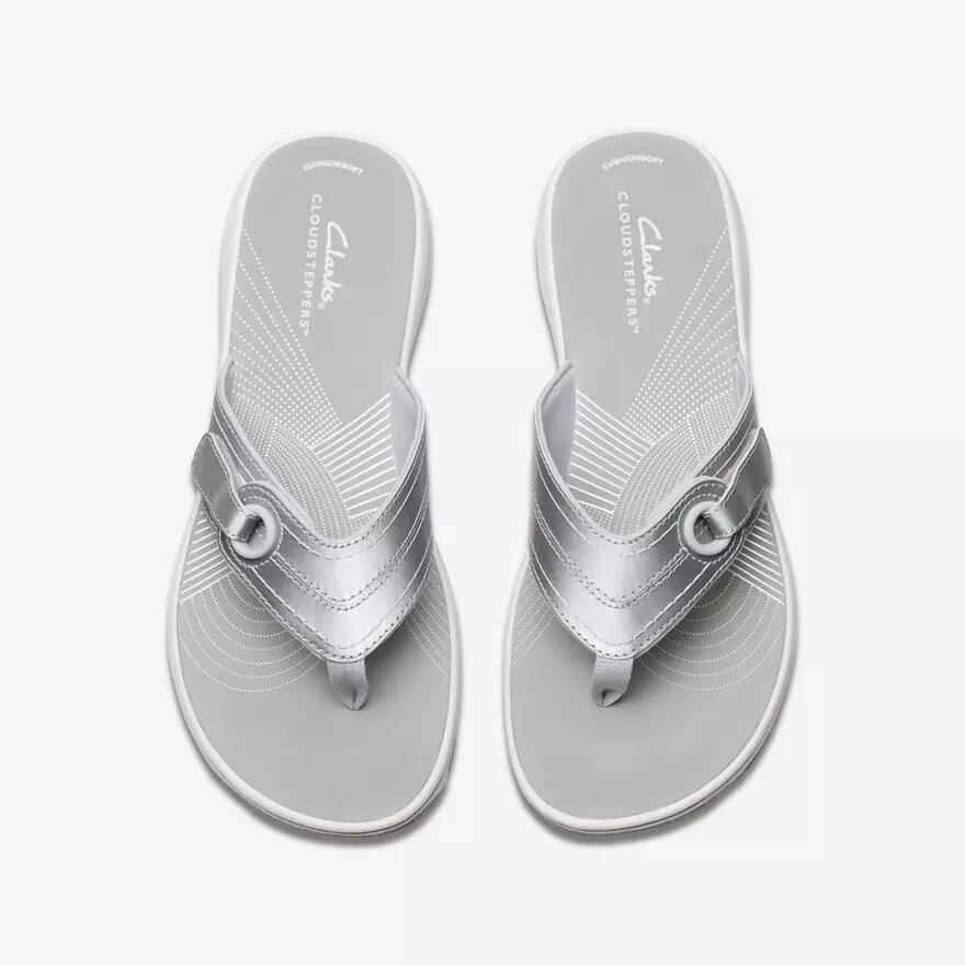Women’s Breeze Reyna Silver Cloudsteppers™ Flip Flops Women’s Breeze Reyna Silver Cloudsteppers™ Flip Flops
