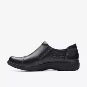 Women’s Carleigh Ray Black Leather Slip Ons