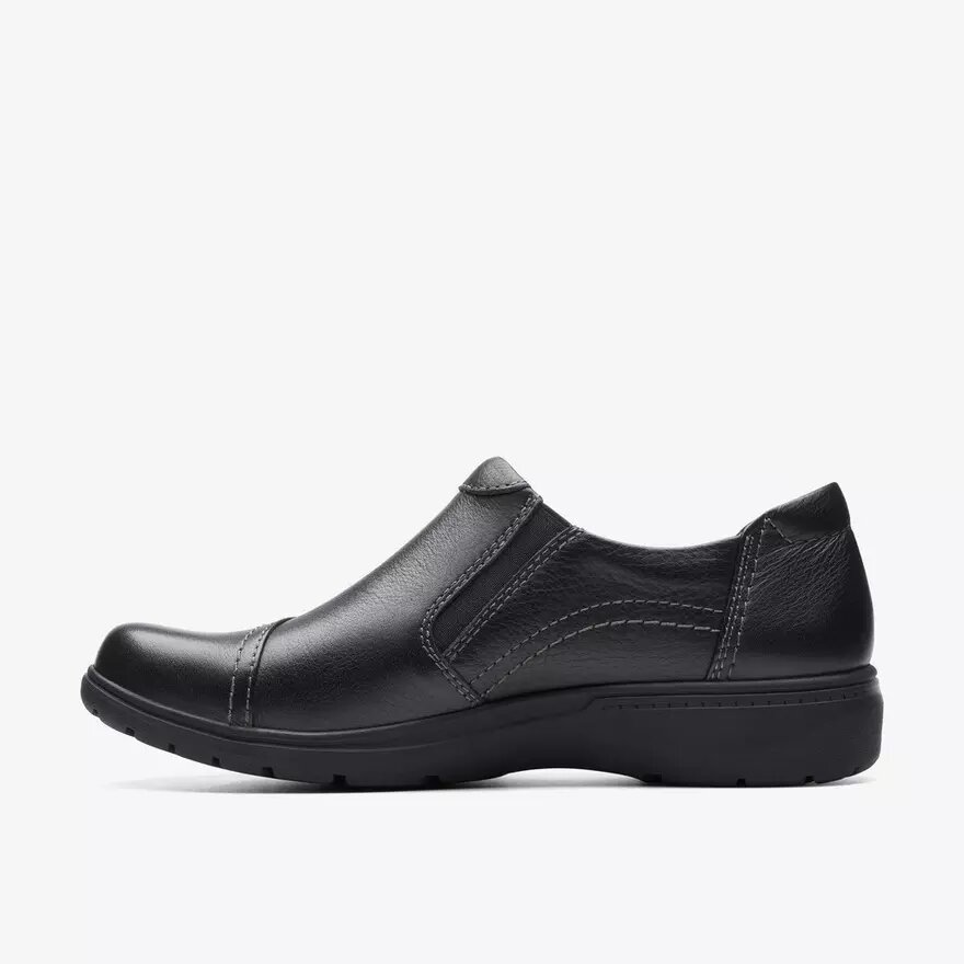 Women’s Carleigh Ray Black Leather Slip Ons Women’s Carleigh Ray Black Leather Slip Ons