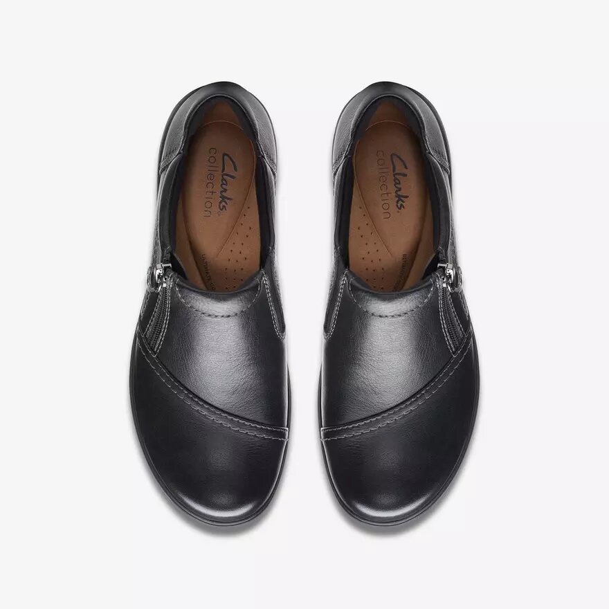 Women’s Carleigh Ray Black Leather Slip Ons Women’s Carleigh Ray Black Leather Slip Ons