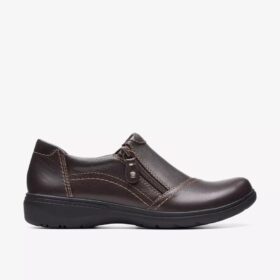 Women’s Carleigh Ray Dark Brown Leather Slip Ons
