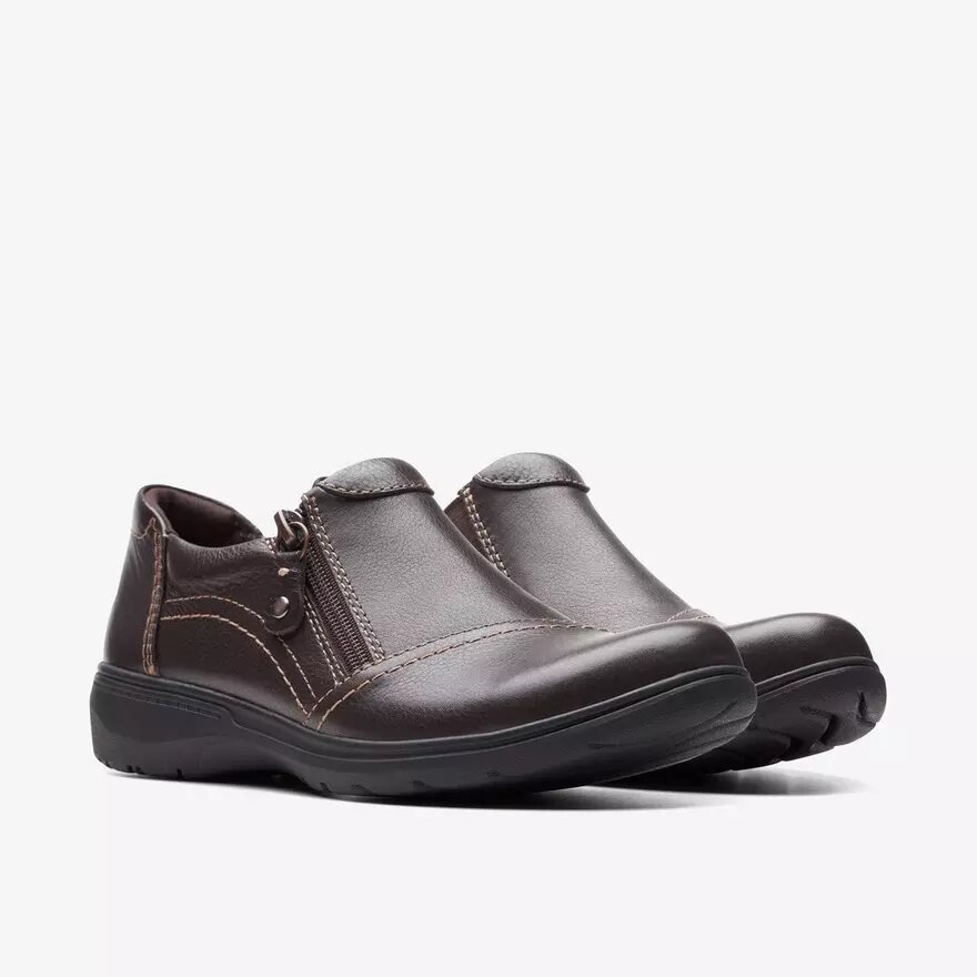 Women’s Carleigh Ray Dark Brown Leather Slip Ons Women’s Carleigh Ray Dark Brown Leather Slip Ons