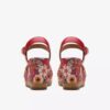 Women’s Chicly Floral Red Print Wedges