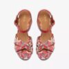 Women’s Chicly Floral Red Print Wedges