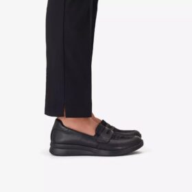 Women’s Ellowyn Penny Black Leather Slip Ons