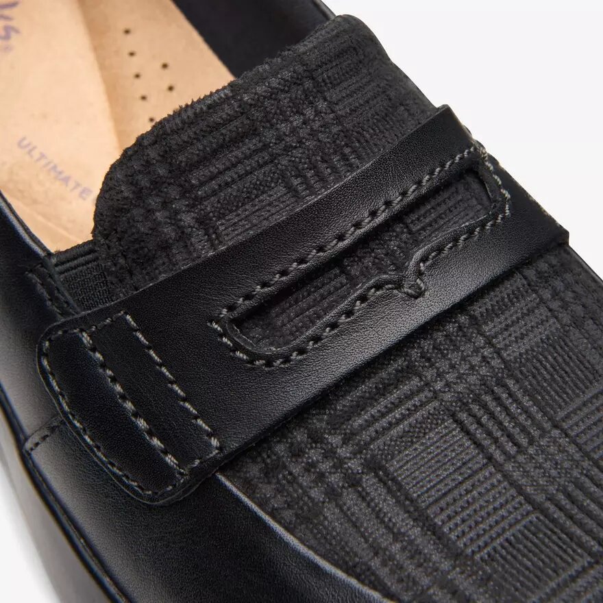 Women’s Ellowyn Penny Black Leather Slip Ons Women’s Ellowyn Penny Black Leather Slip Ons
