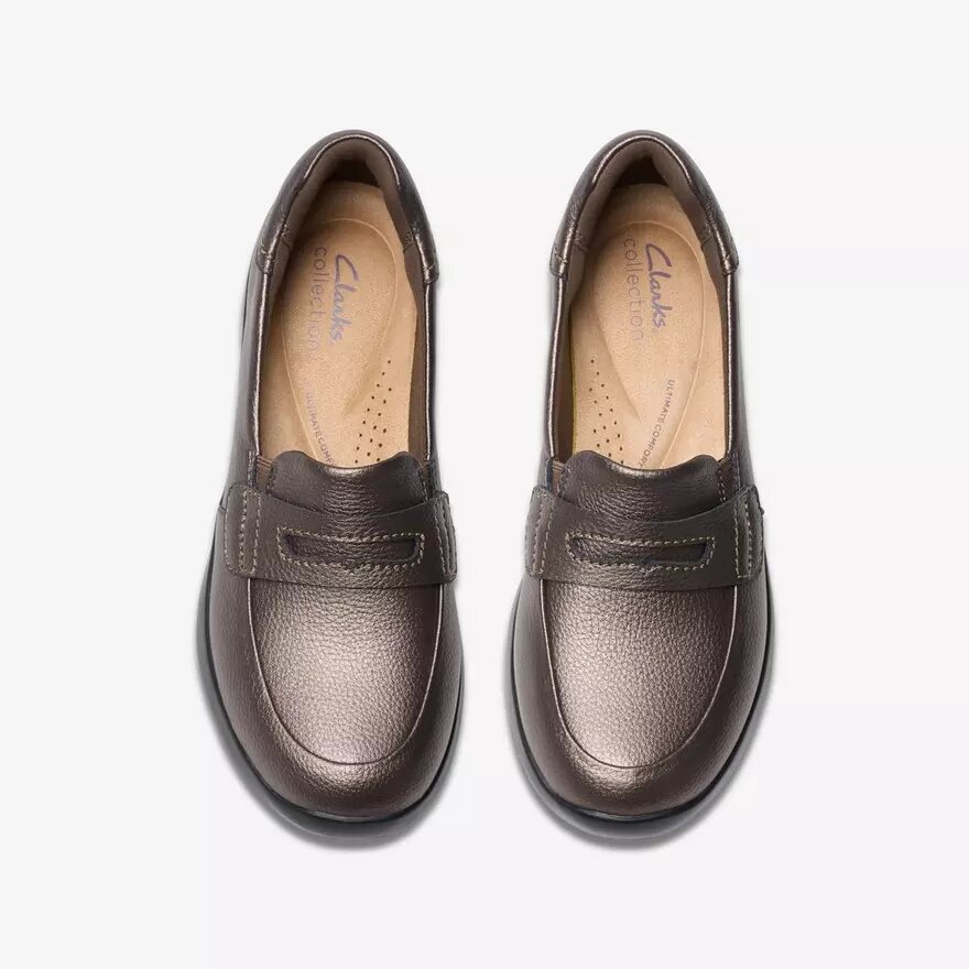 Women’s Ellowyn Penny Bronze Metallic Slip Ons Women’s Ellowyn Penny Bronze Metallic Slip Ons
